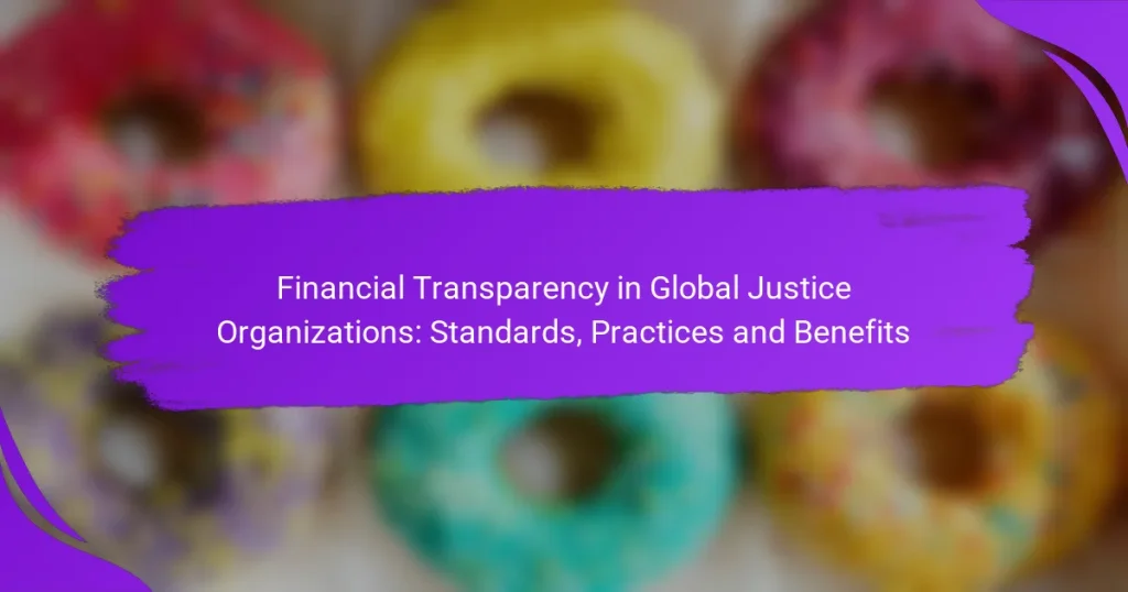 Financial Transparency in Global Justice Organizations: Standards, Practices and Benefits