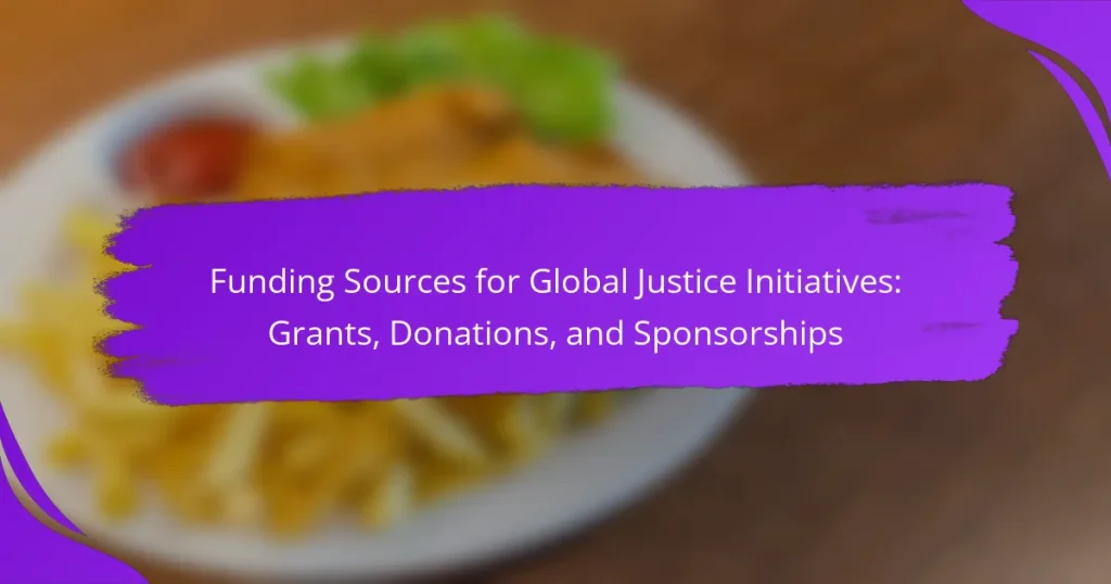 Funding Sources for Global Justice Initiatives: Grants, Donations, and Sponsorships