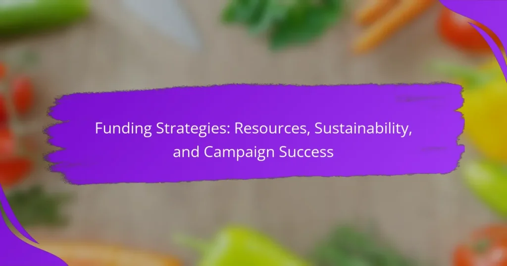 Funding Strategies: Resources, Sustainability, and Campaign Success