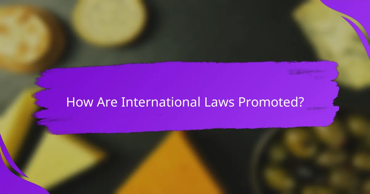 How Are International Laws Promoted?