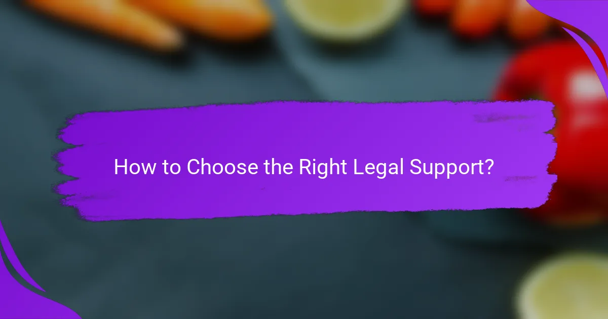 How to Choose the Right Legal Support?