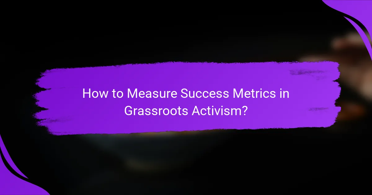 How to Measure Success Metrics in Grassroots Activism?
