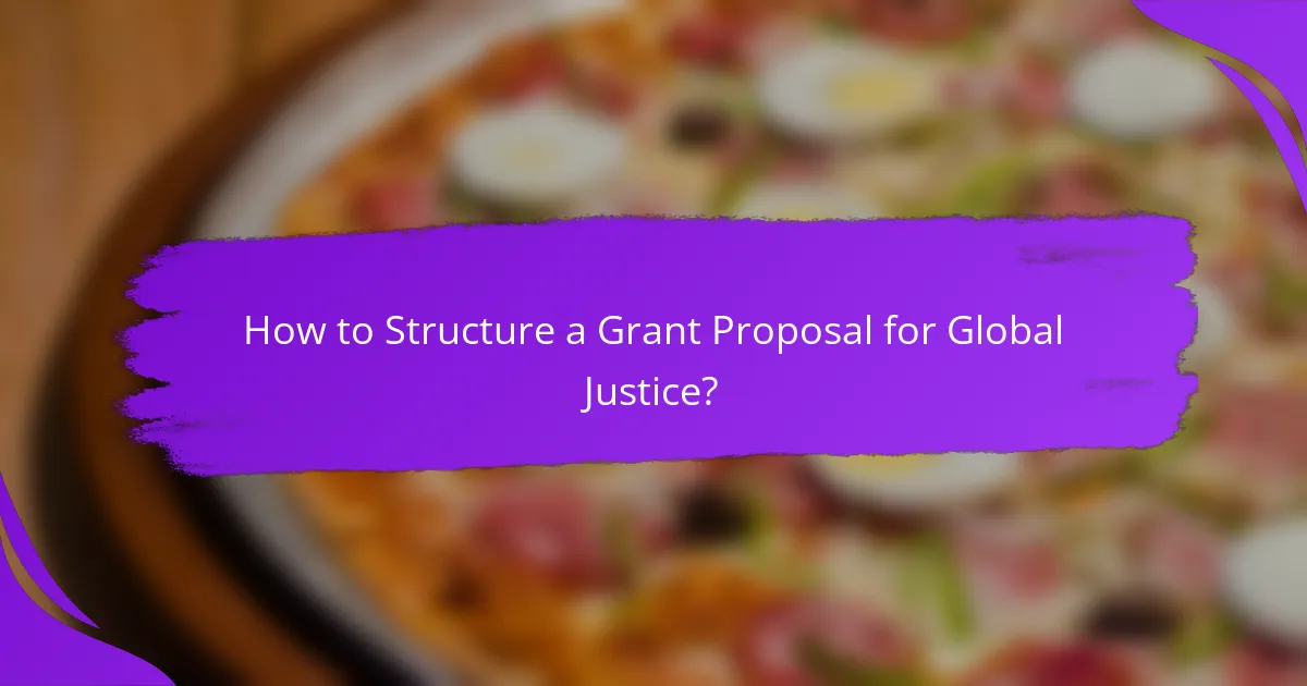 How to Structure a Grant Proposal for Global Justice?