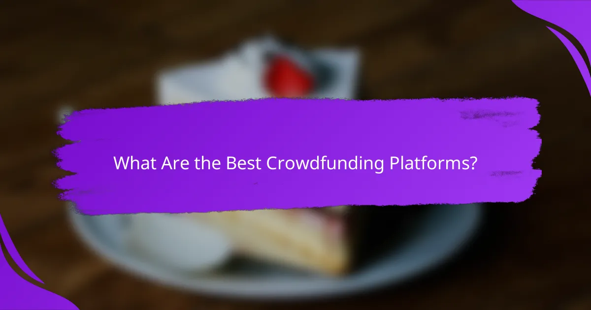 What Are the Best Crowdfunding Platforms?