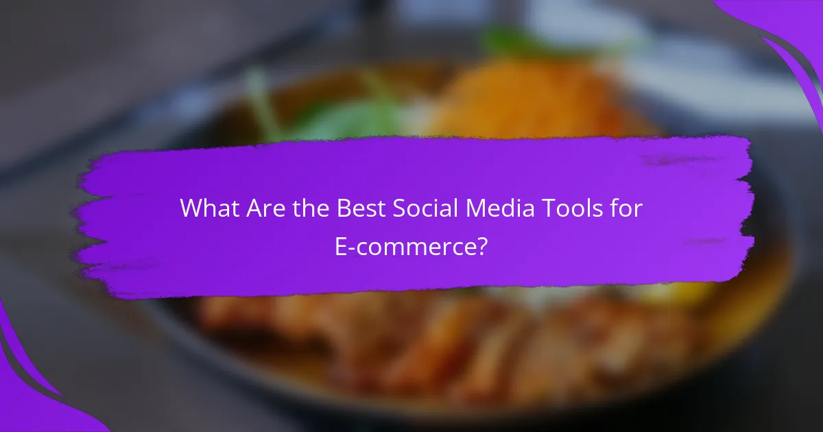 What Are the Best Social Media Tools for E-commerce?