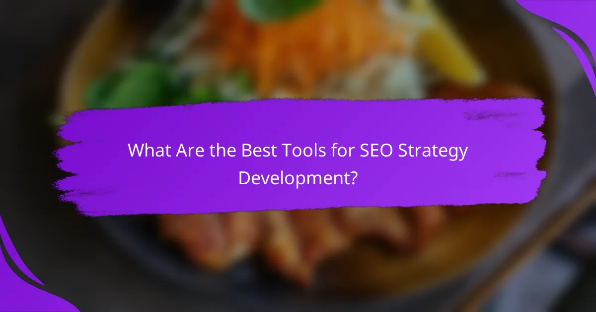 What Are the Best Tools for SEO Strategy Development?