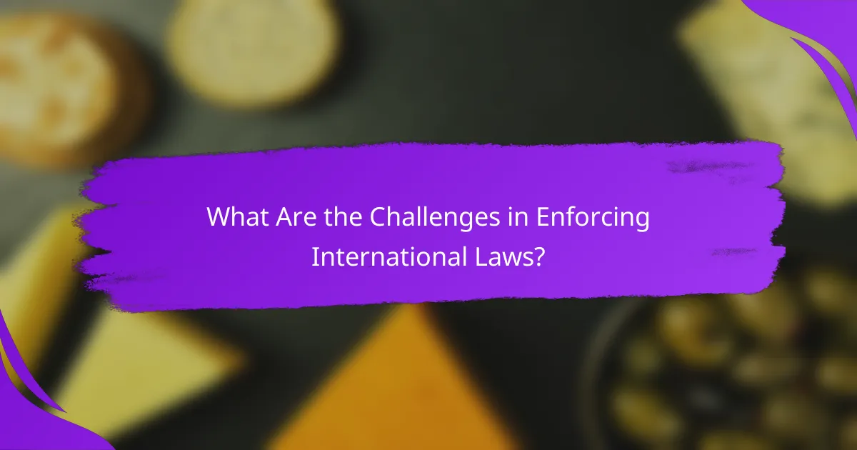 What Are the Challenges in Enforcing International Laws?