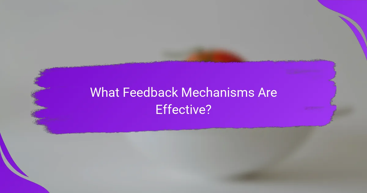 What Feedback Mechanisms Are Effective?