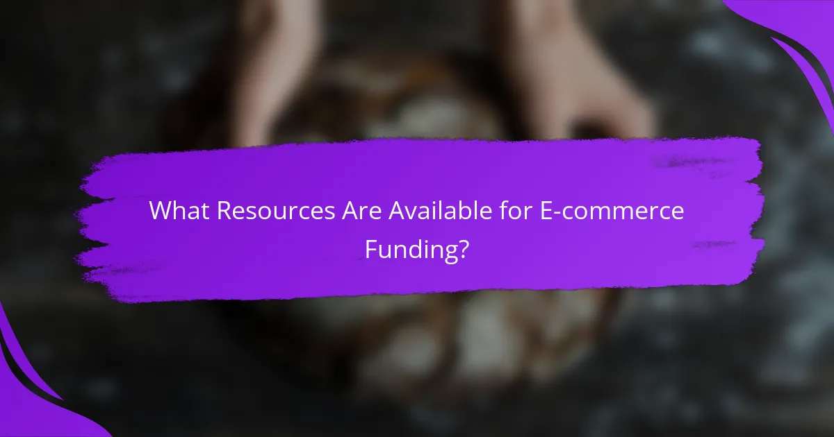 What Resources Are Available for E-commerce Funding?